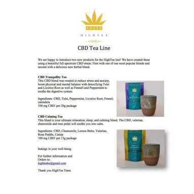 High Tea – CBD Tranquility Tea (100mg CBD)