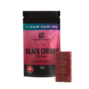 Twisted Jelly Black Cherry 1:1 THC:CBD zzz Bomb