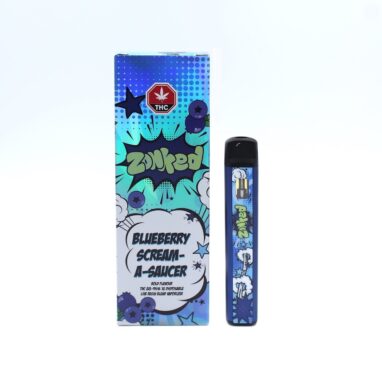 Zonked – Disposable Pen – Live Resin – Blueberry Scream A Saucer (1g)