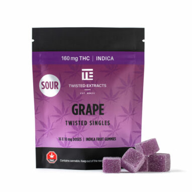 Twisted Extracts – Sour Twisted Singles – Grape (160mg THC)